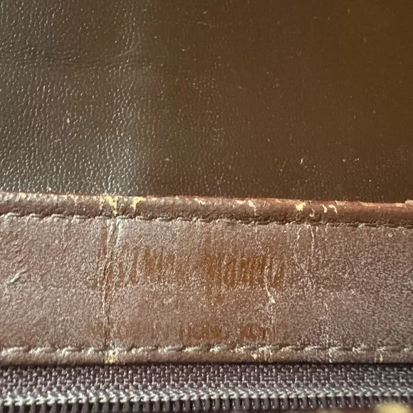 Vintage Neiman Marcus Snakeskin Leather Envelope Bag in Brown - Picture 8 of 8